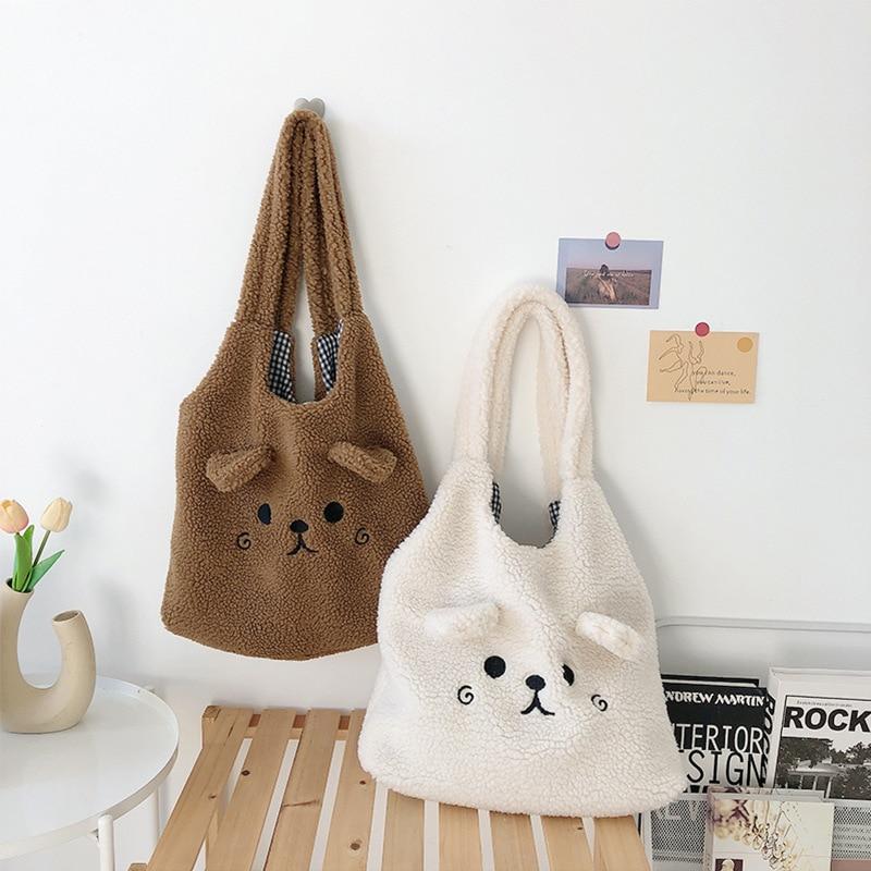 Fluffy Pup Tote - Kawaiies - Adorable - Cute - Plushies - Plush - Kawaii