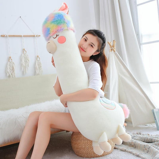 Fluffy Rainbow Hair Alpaca Squad - Kawaiies - Adorable - Cute - Plushies - Plush - Kawaii