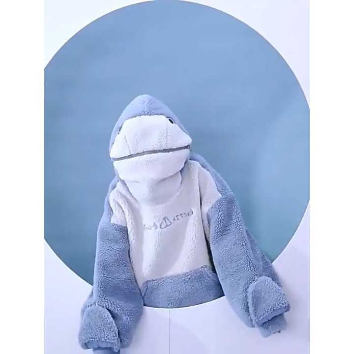 Fluffy Shark Hoodie - Kawaiies - Adorable - Cute - Plushies - Plush - Kawaii