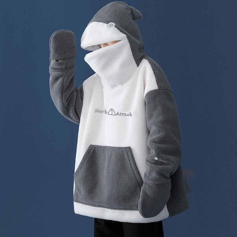  Kawaii Shark Cute Blue Sea Shark Lover Gift Pullover