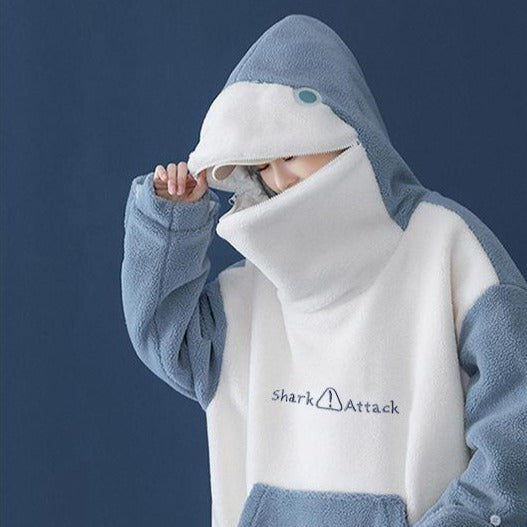 Cute Shark Hoodie, Long Sleeve Cute Shark Hoodie for Adults Animal