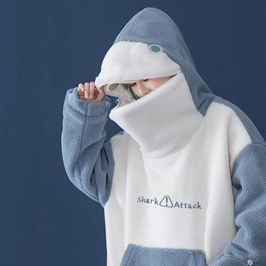 Fluffy Shark Hoodie - Kawaiies - Adorable - Cute - Plushies - Plush - Kawaii