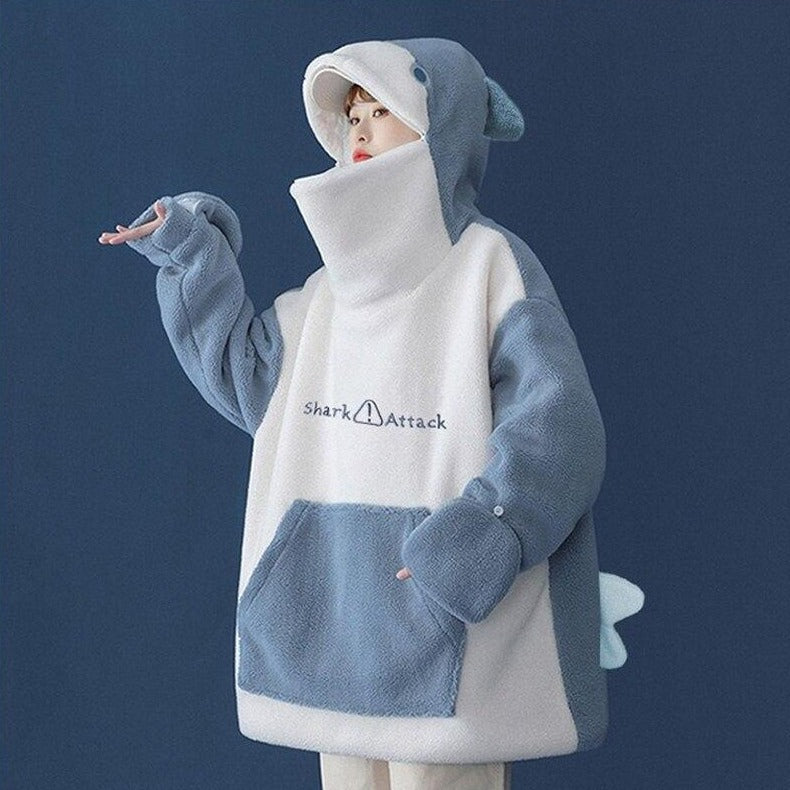 Fluffy Shark Hoodie – Kawaiies