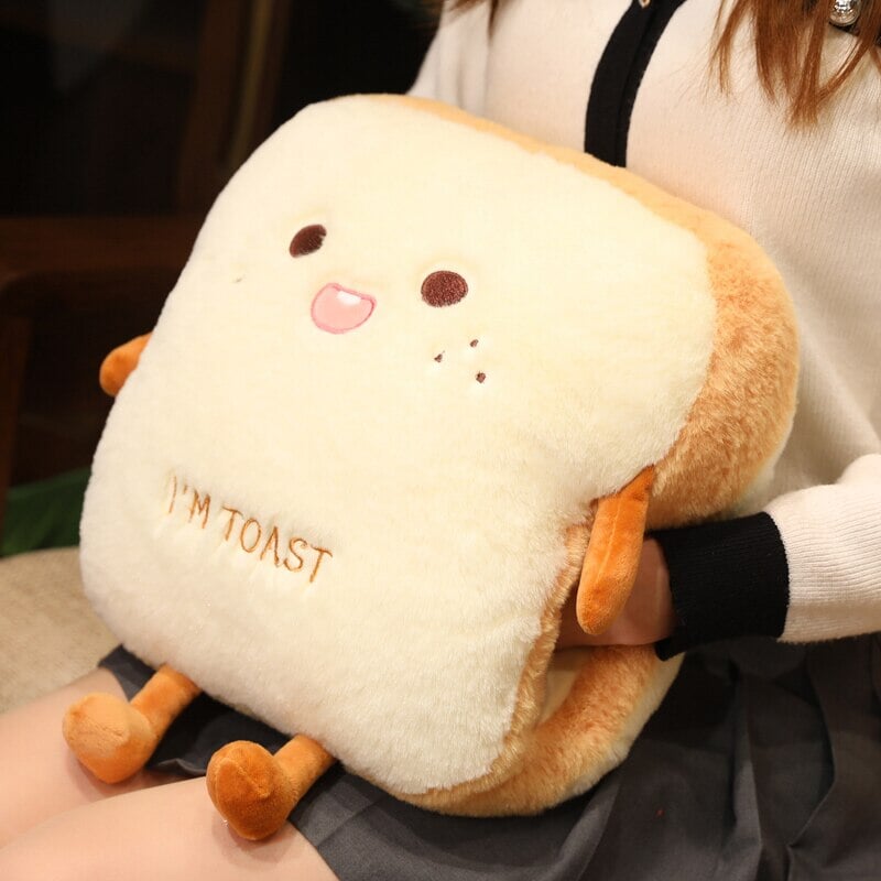 Fluffy Toastie Bread Hand Warmer Plushies - Kawaiies - Adorable - Cute - Plushies - Plush - Kawaii