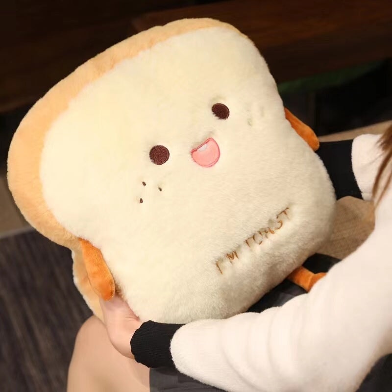 Fluffy Toastie Bread Hand Warmer Plushies - Kawaiies - Adorable - Cute - Plushies - Plush - Kawaii