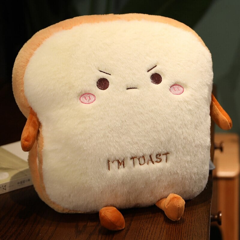 Fluffy Toastie Bread Hand Warmer Plushies - Kawaiies - Adorable - Cute - Plushies - Plush - Kawaii