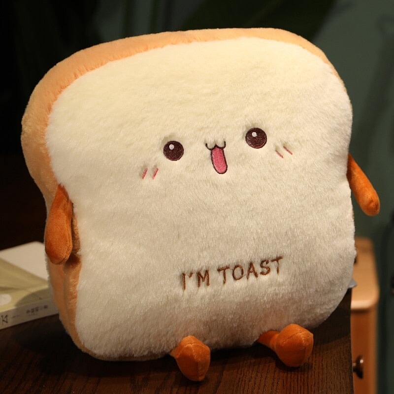 Fluffy Toastie Bread Hand Warmer Plushies - Kawaiies - Adorable - Cute - Plushies - Plush - Kawaii
