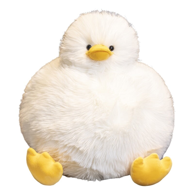 Fluffy White Yellow Duck Ball Plushies | NEW - Kawaiies - Adorable - Cute - Plushies - Plush - Kawaii