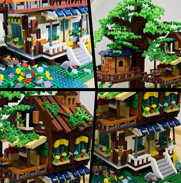Forest Tree House Hotel Nano Building Blocks - Kawaiies - Adorable - Cute - Plushies - Plush - Kawaii