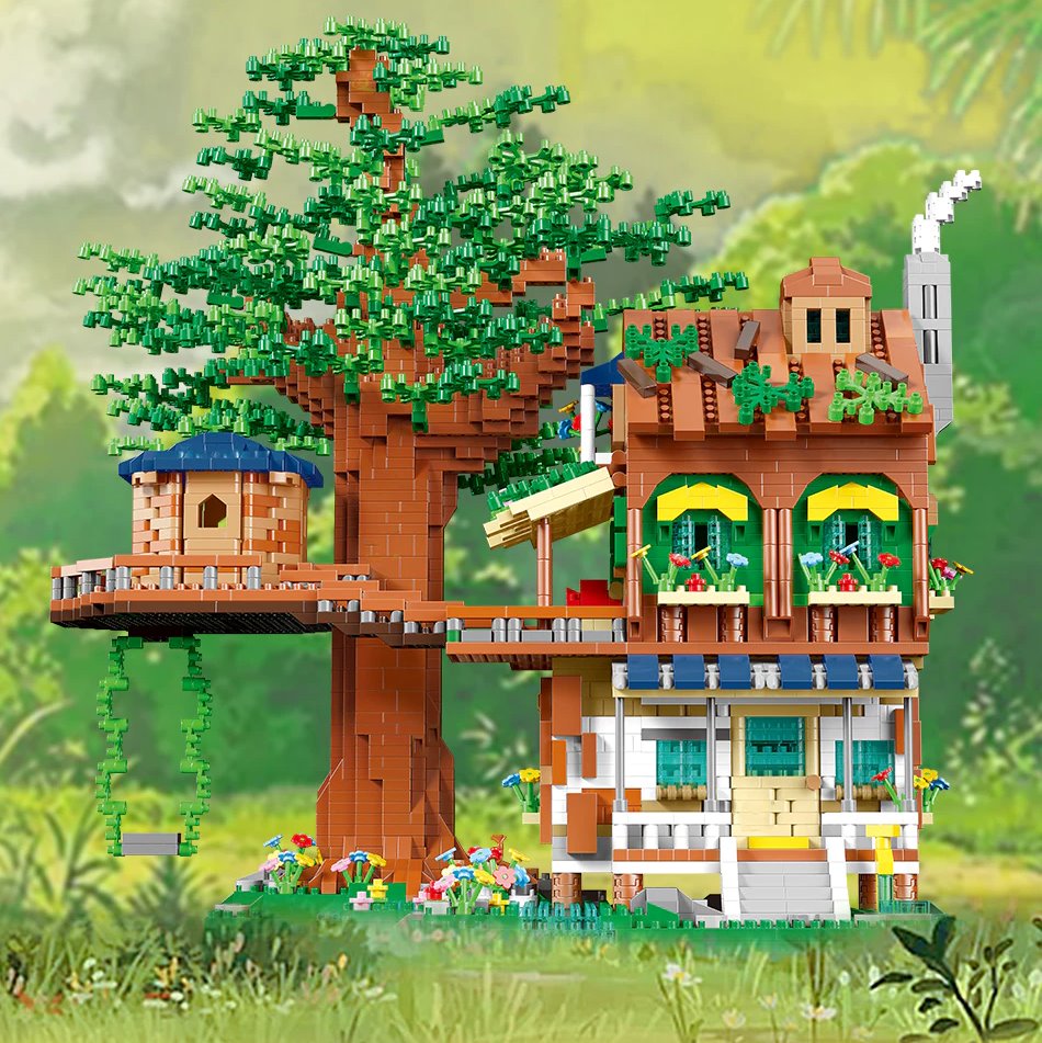 Forest Tree House Hotel Nano Building Blocks - Kawaiies - Adorable - Cute - Plushies - Plush - Kawaii