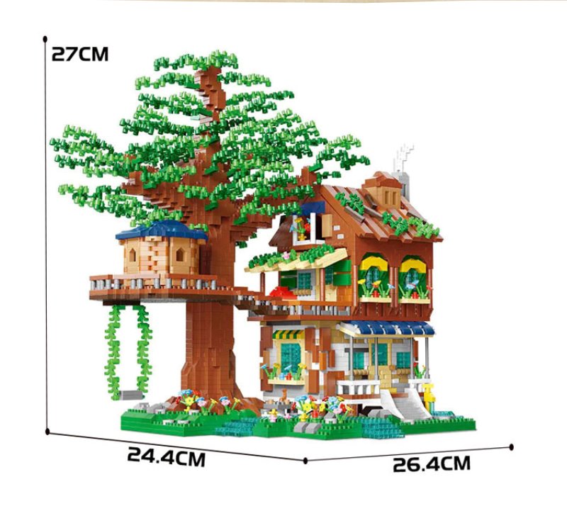 Forest Tree House Hotel Nano Building Blocks - Kawaiies - Adorable - Cute - Plushies - Plush - Kawaii
