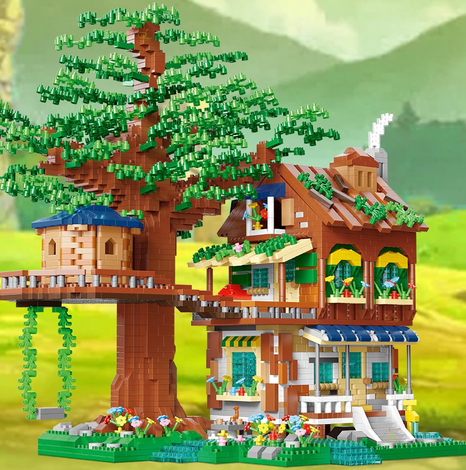 Forest Tree House Hotel Nano Building Blocks - Kawaiies - Adorable - Cute - Plushies - Plush - Kawaii