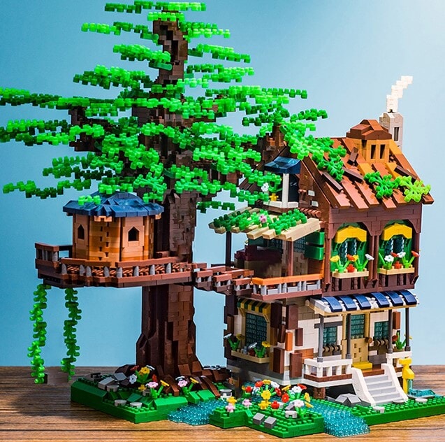 Forest Tree House Hotel Nano Building Blocks - Kawaiies - Adorable - Cute - Plushies - Plush - Kawaii