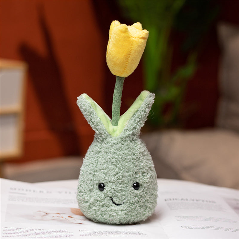 Friendly Cuddly Tulip 22cm Flower Pot Plushie Collection - Kawaiies - Adorable - Cute - Plushies - Plush - Kawaii
