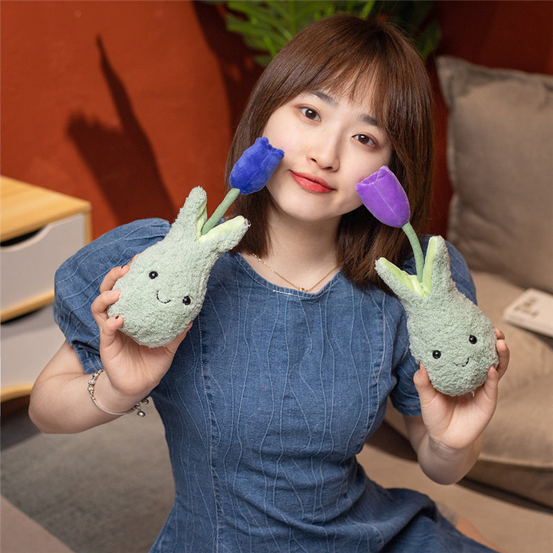 Friendly Cuddly Tulip 22cm Flower Pot Plushie Collection - Kawaiies - Adorable - Cute - Plushies - Plush - Kawaii