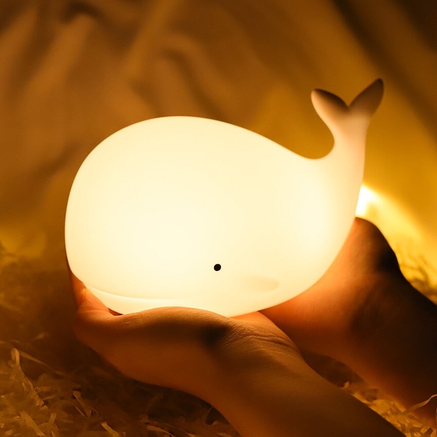 Friendly Kawaii Whale LED Night Light - Kawaiies - Adorable - Cute - Plushies - Plush - Kawaii