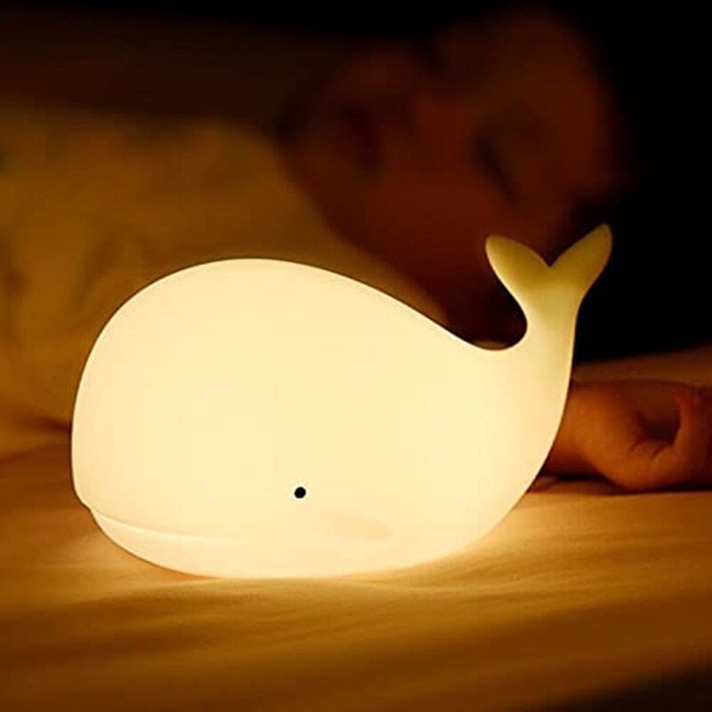 Friendly Kawaii Whale LED Night Light - Kawaiies - Adorable - Cute - Plushies - Plush - Kawaii