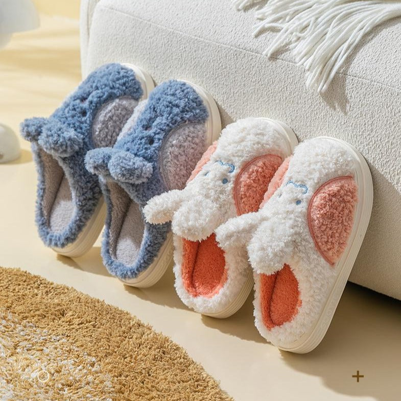 Fuzzy Cheeky Bunny Plush Slippers - Kawaiies - Adorable - Cute - Plushies - Plush - Kawaii