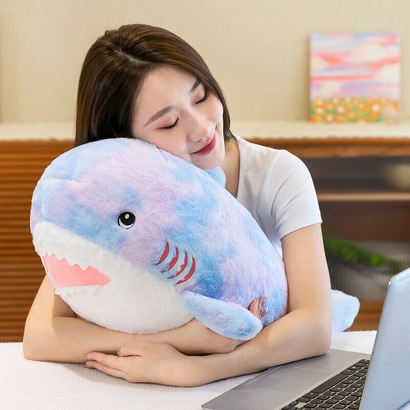 Fuzzy Rainbow Shark Plushie | NEW - Kawaiies - Adorable - Cute - Plushies - Plush - Kawaii