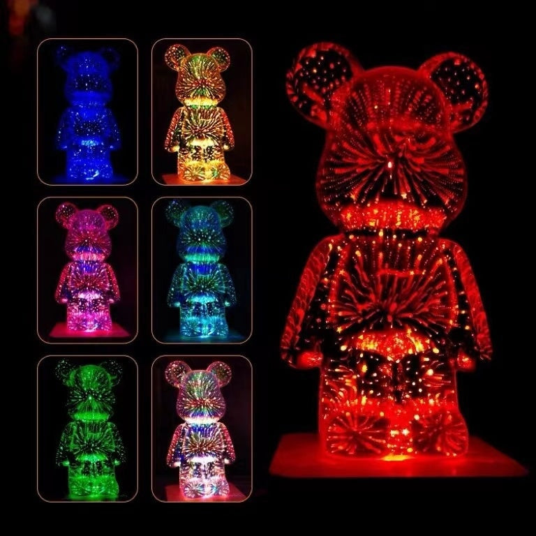 Galaxy Fireworks Standing Bear Night Light - Kawaiies - Adorable - Cute - Plushies - Plush - Kawaii