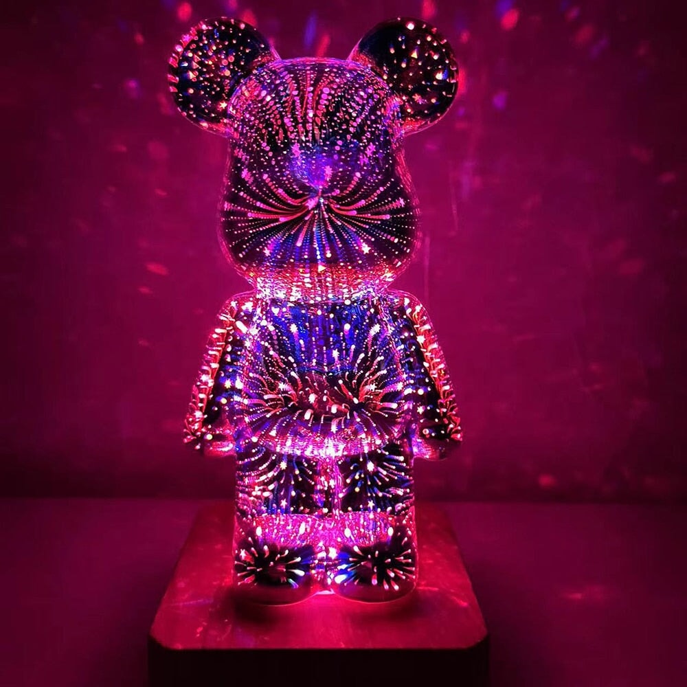 Galaxy Fireworks Standing Bear Night Light - Kawaiies - Adorable - Cute - Plushies - Plush - Kawaii