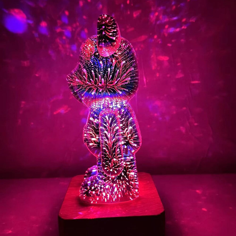 Galaxy Fireworks Standing Bear Night Light - Kawaiies - Adorable - Cute - Plushies - Plush - Kawaii