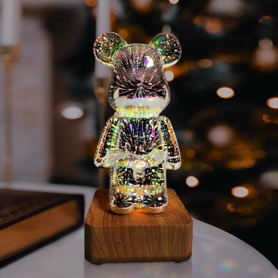 Galaxy Fireworks Standing Bear Night Light - Kawaiies - Adorable - Cute - Plushies - Plush - Kawaii