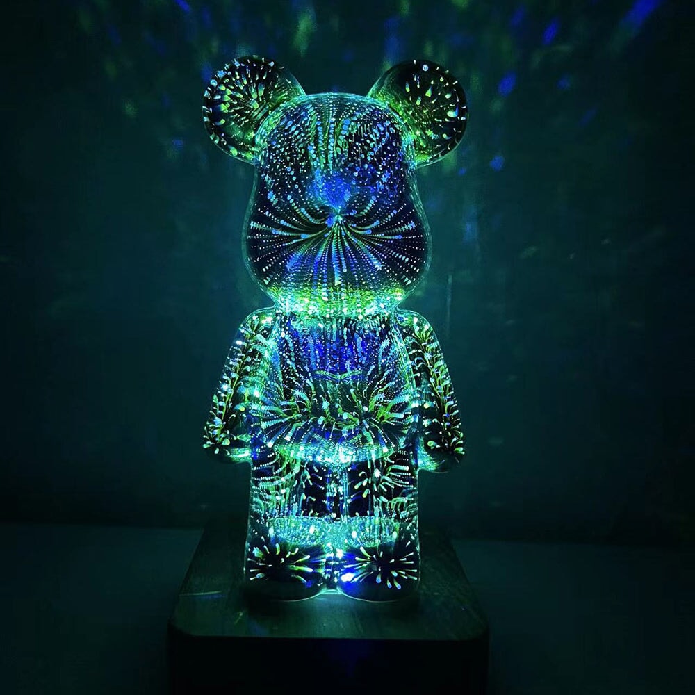 Galaxy Fireworks Standing Bear Night Light - Kawaiies - Adorable - Cute - Plushies - Plush - Kawaii