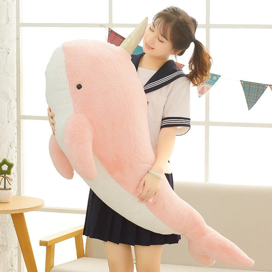 Giant Blue Pink Narwhal Plushies - Kawaiies - Adorable - Cute - Plushies - Plush - Kawaii