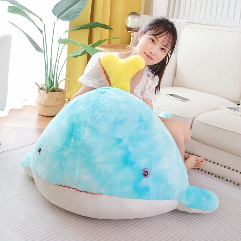 kawaiies-softtoys-plushies-kawaii-plush-Giant Galaxy Fluffy Whale Plushies | NEW Soft toy Blue 100cm 