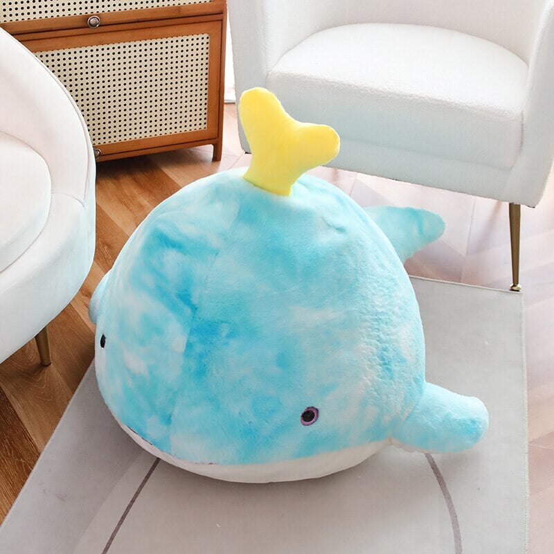kawaiies-softtoys-plushies-kawaii-plush-Giant Galaxy Fluffy Whale Plushies | NEW Soft toy Blue 25cm 