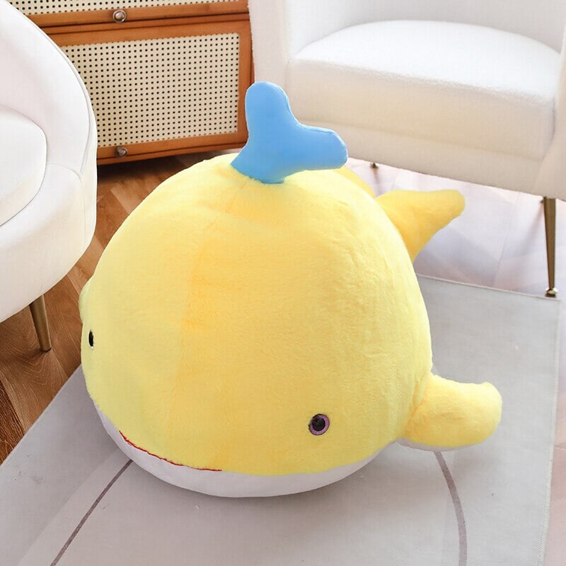 kawaiies-softtoys-plushies-kawaii-plush-Giant Galaxy Fluffy Whale Plushies | NEW Soft toy Yellow 25cm 