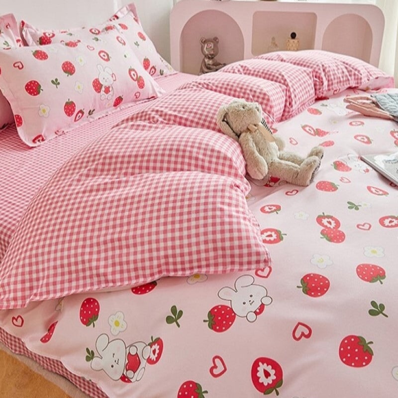 Millions of Strawberries in My Dream Bedding Sets - Kawaiies - Adorable - Cute - Plushies - Plush - Kawaii
