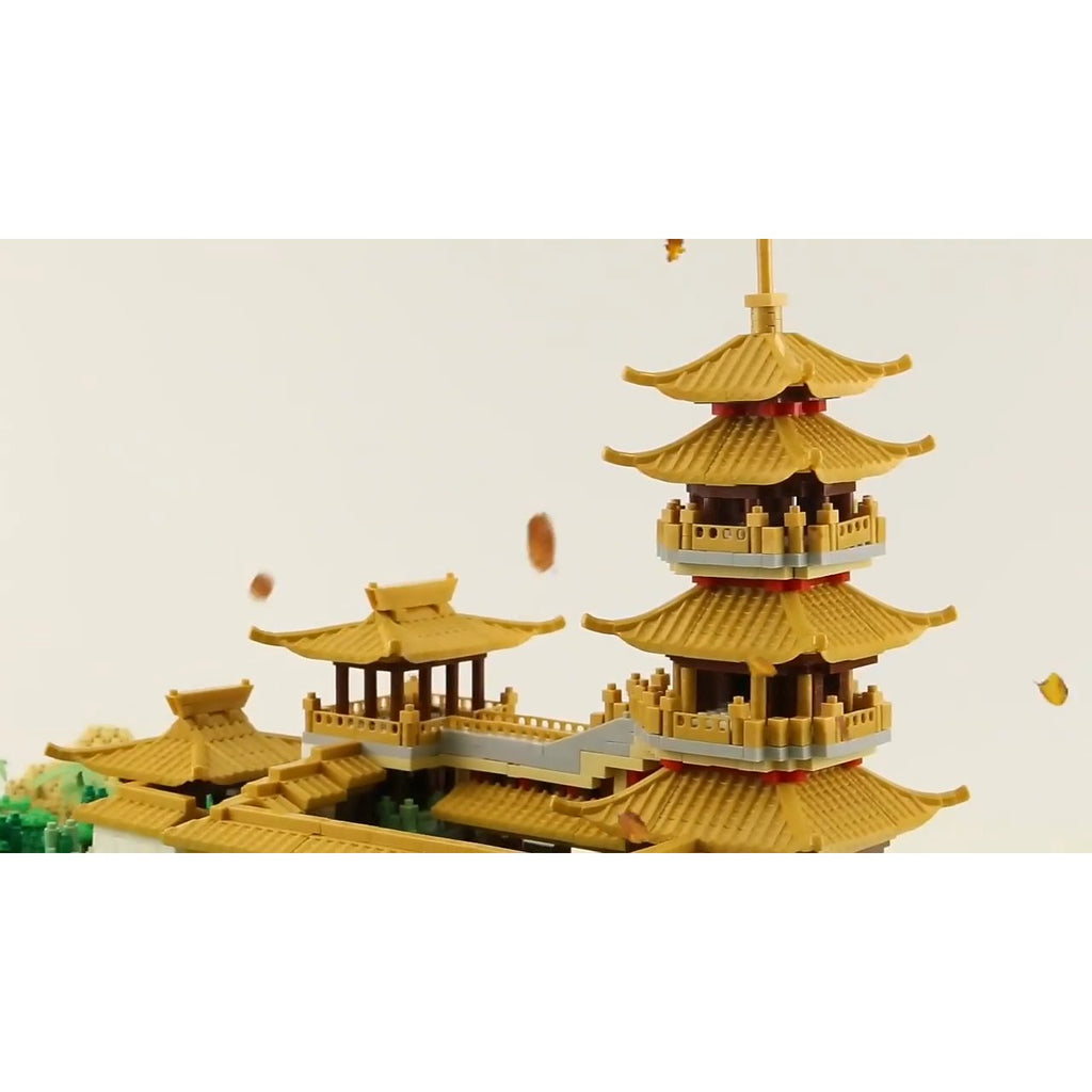 Golden Pagoda Temples Lake Village Nano Building Set - Kawaiies - Adorable - Cute - Plushies - Plush - Kawaii