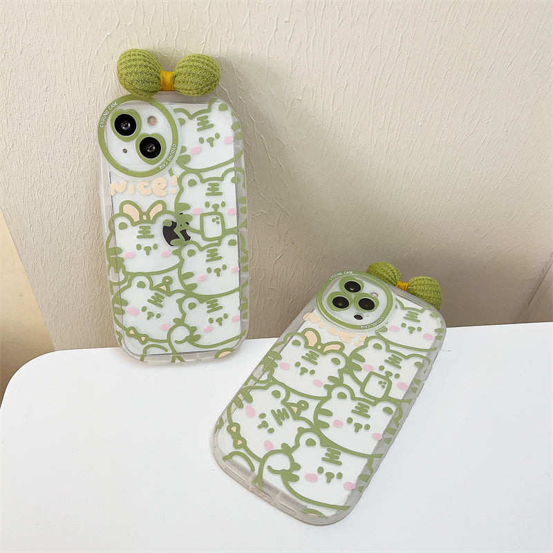 Green Nice Tiger Bow iPhone Case - Kawaiies - Adorable - Cute - Plushies - Plush - Kawaii