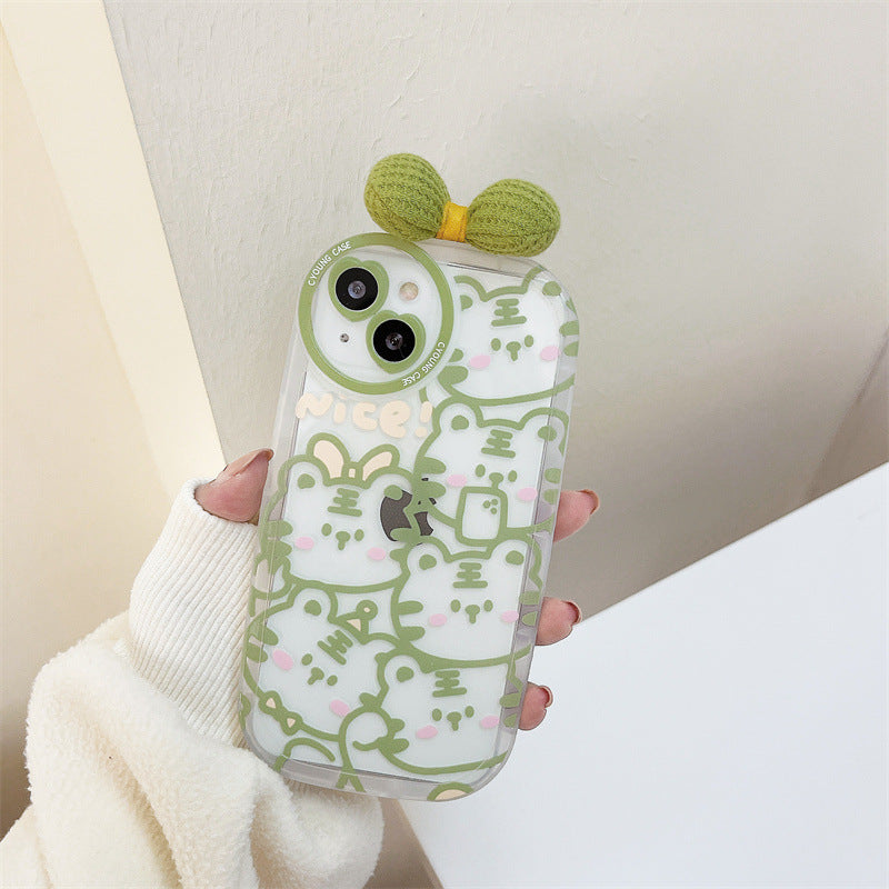 Green Nice Tiger Bow iPhone Case - Kawaiies - Adorable - Cute - Plushies - Plush - Kawaii