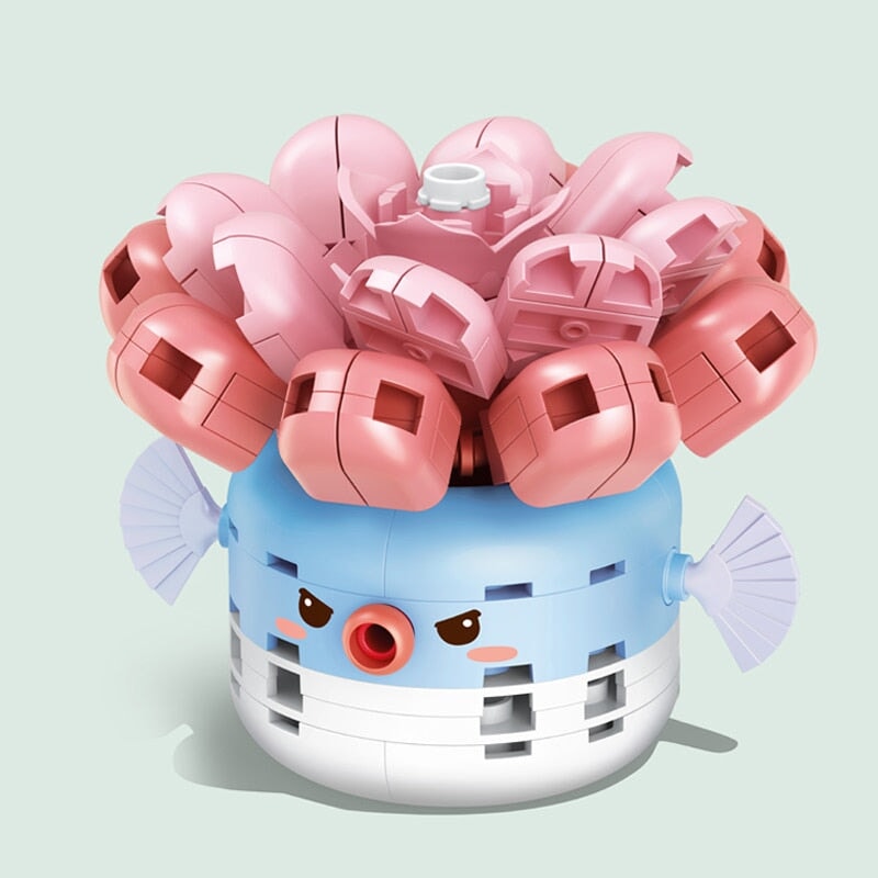 Growing Cute Flowers on Kawaii Pot Building Set - Kawaiies - Adorable - Cute - Plushies - Plush - Kawaii