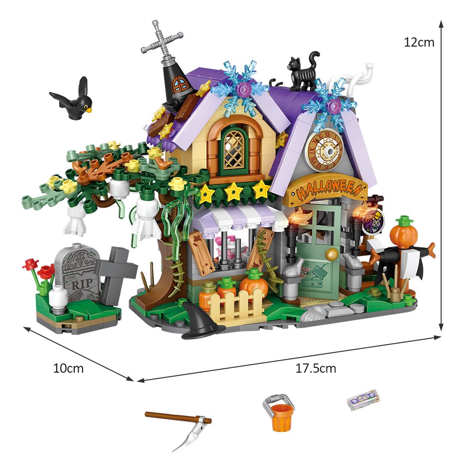 Halloween Hut & Carriage Nano Building Blocks Collection - Kawaiies - Adorable - Cute - Plushies - Plush - Kawaii