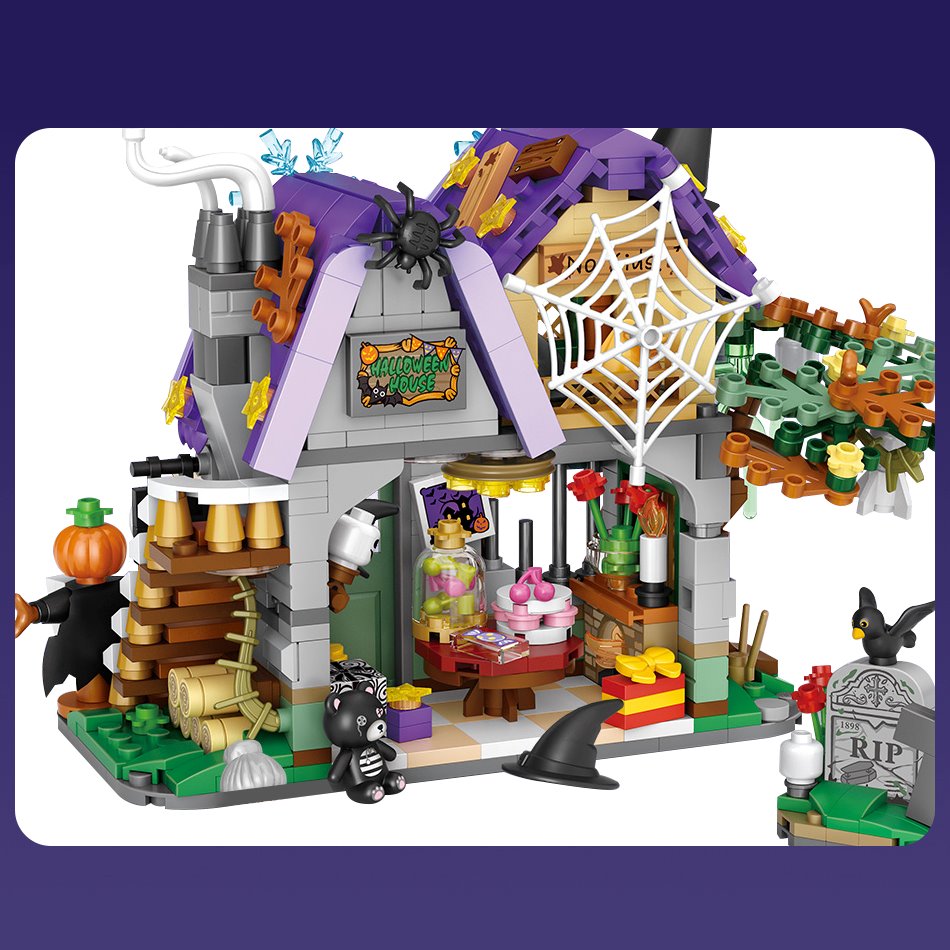 Halloween Hut & Carriage Nano Building Blocks Collection - Kawaiies - Adorable - Cute - Plushies - Plush - Kawaii