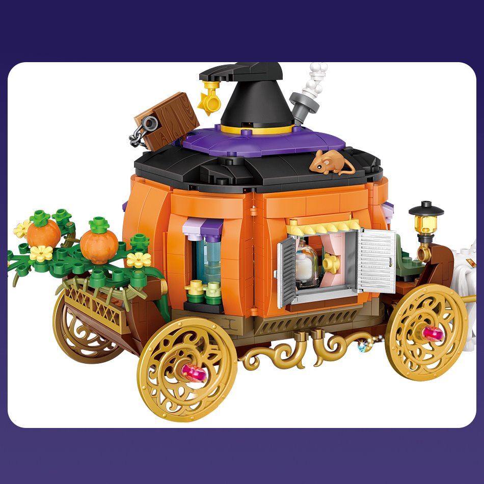 Halloween Hut & Carriage Nano Building Blocks Collection - Kawaiies - Adorable - Cute - Plushies - Plush - Kawaii