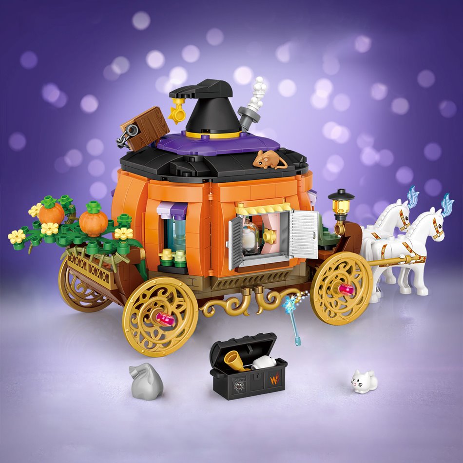Halloween Hut & Carriage Nano Building Blocks Collection - Kawaiies - Adorable - Cute - Plushies - Plush - Kawaii