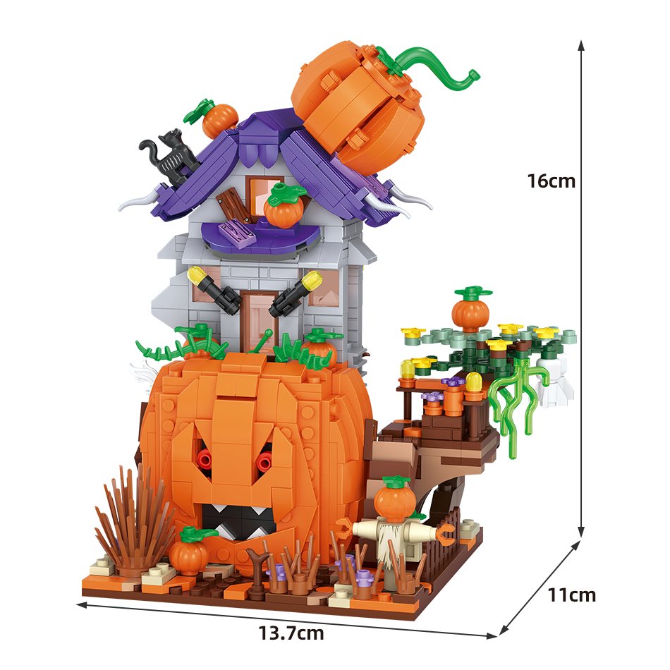 Halloween Hut & Carriage Nano Building Blocks Collection - Kawaiies - Adorable - Cute - Plushies - Plush - Kawaii