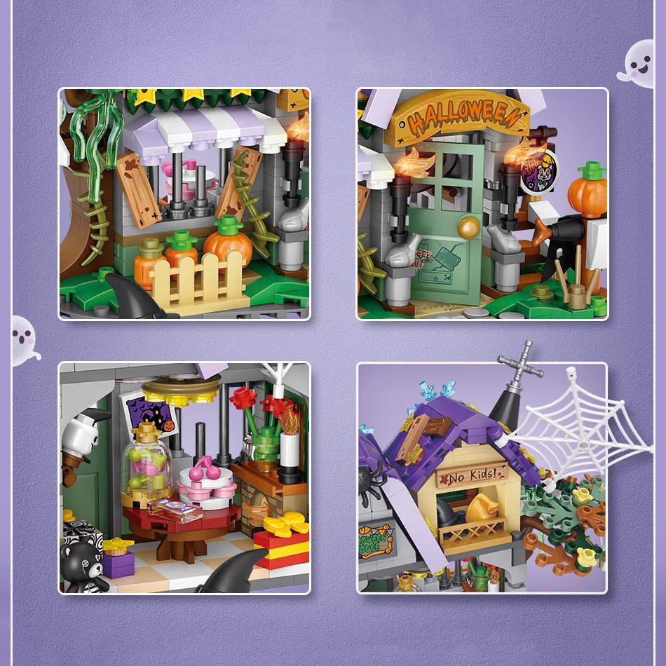 Halloween Hut & Carriage Nano Building Blocks Collection - Kawaiies - Adorable - Cute - Plushies - Plush - Kawaii