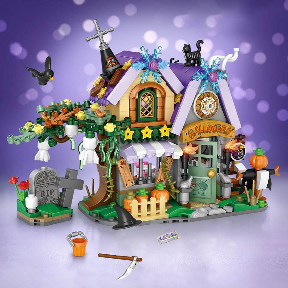 Halloween Hut & Carriage Nano Building Blocks Collection - Kawaiies - Adorable - Cute - Plushies - Plush - Kawaii