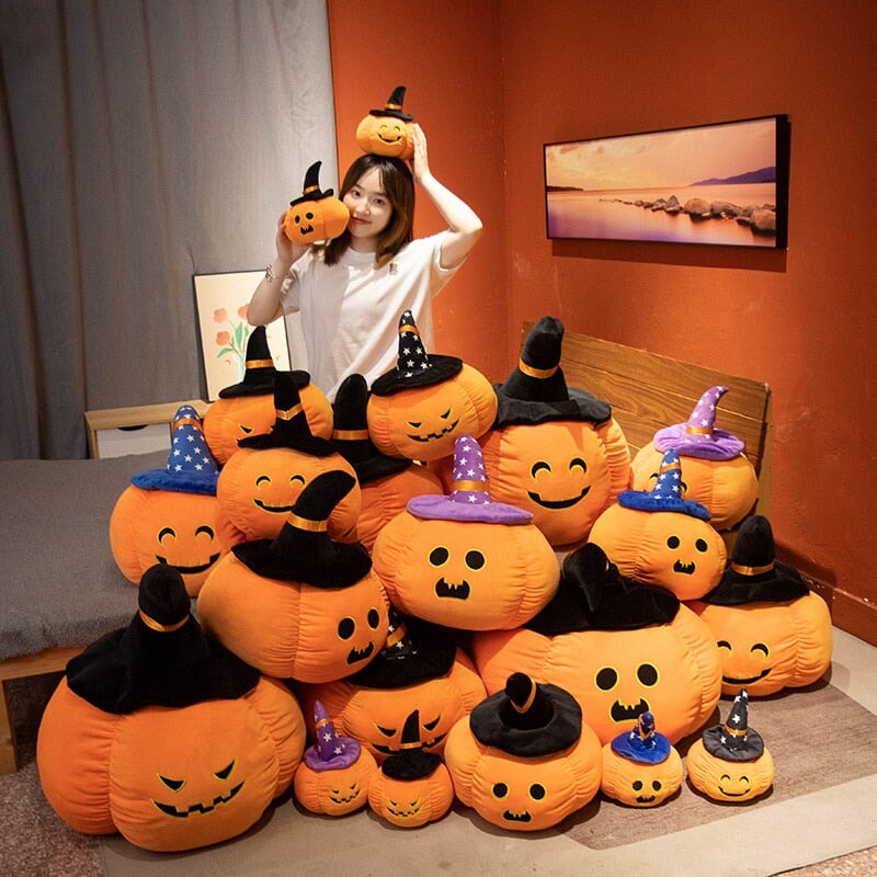 Halloween Pumpkin Black Hat Plushie Collection - Kawaiies - Adorable - Cute - Plushies - Plush - Kawaii