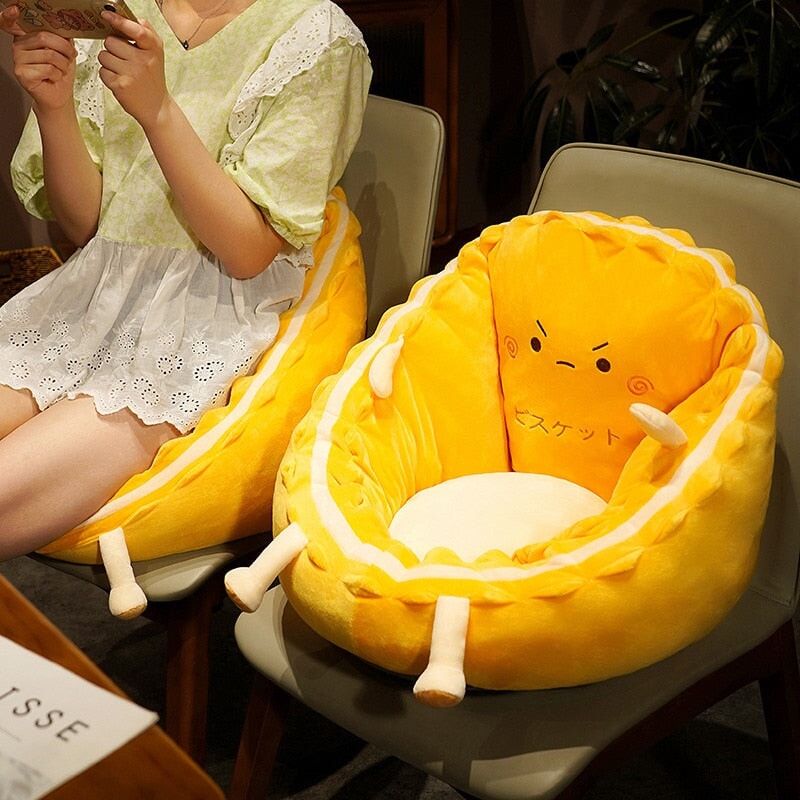 Happy and Angry Chair Cushion - Kawaiies - Adorable - Cute - Plushies - Plush - Kawaii