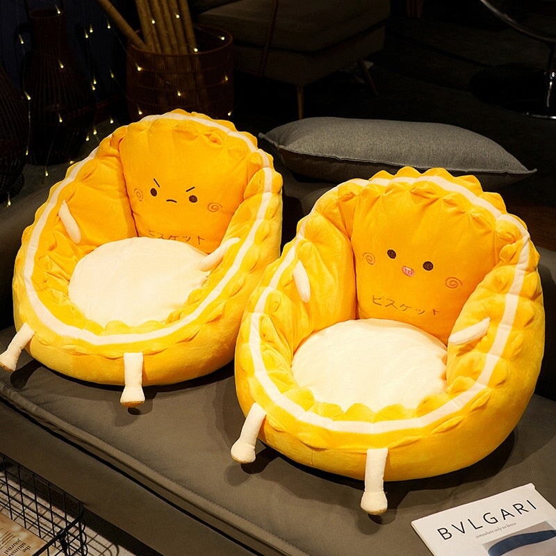 Happy and Angry Chair Cushion - Kawaiies - Adorable - Cute - Plushies - Plush - Kawaii