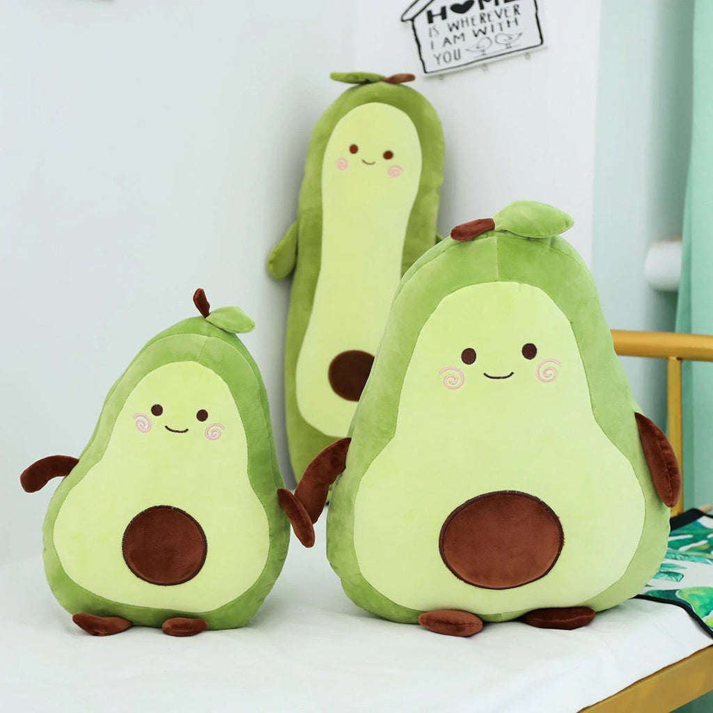 Happy Green Avocado Plushie - Kawaiies - Adorable - Cute - Plushies - Plush - Kawaii
