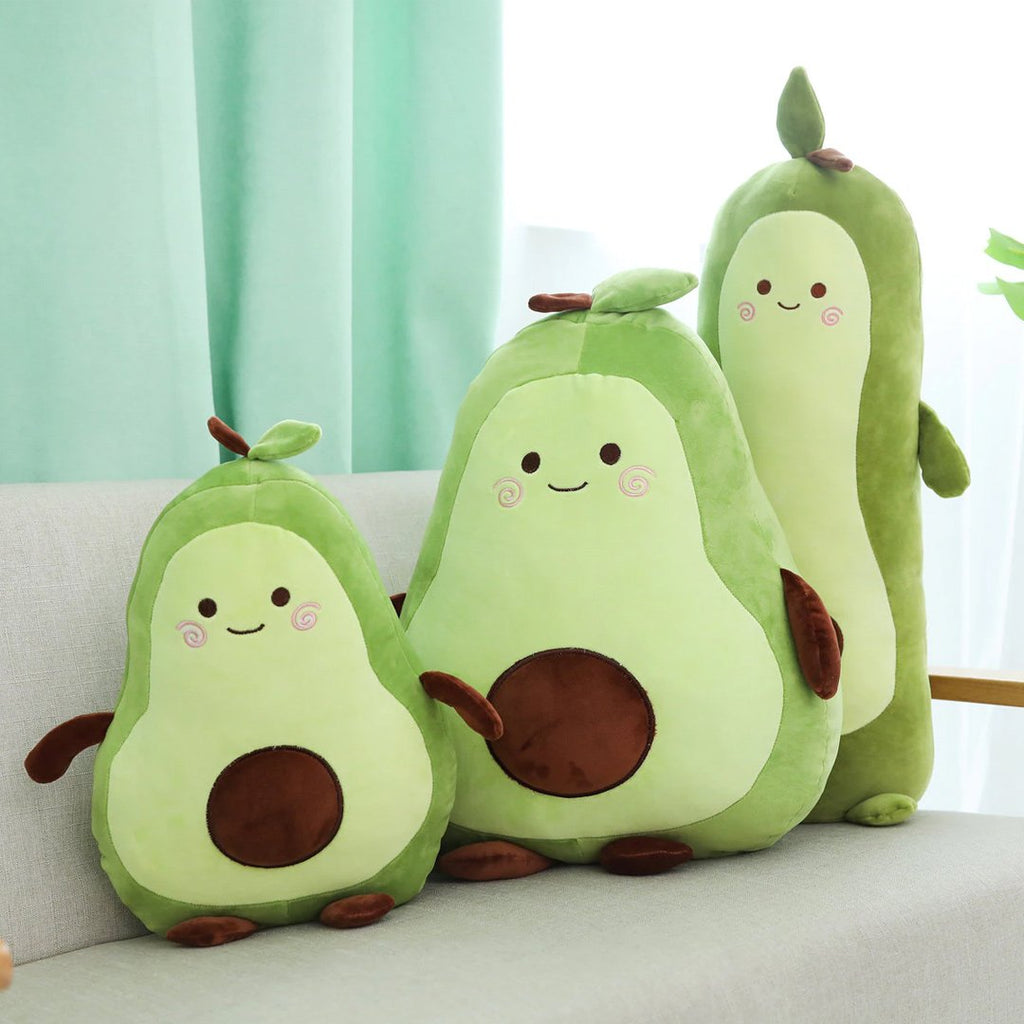 Happy Green Avocado Plushie - Kawaiies - Adorable - Cute - Plushies - Plush - Kawaii