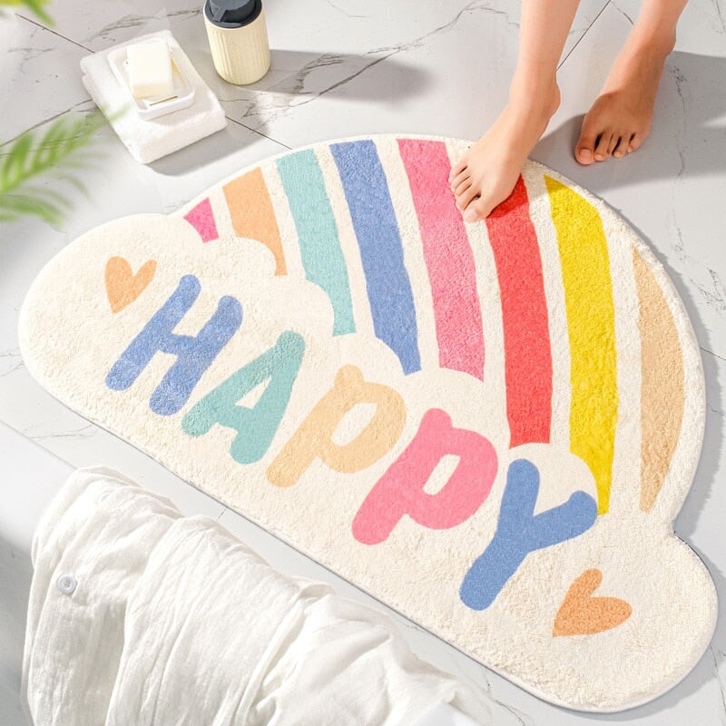 Happy Rainbow Cloud Non-Slip Bath Mat – Kawaiies